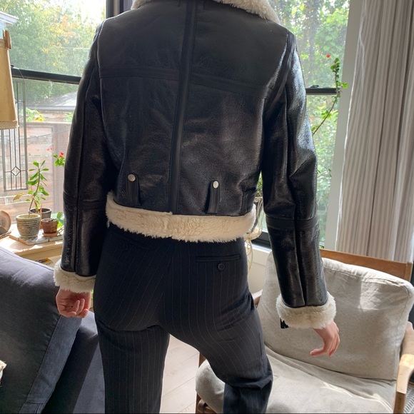 Urban Outfitters Retro Cropped Aviator Jacket - Picture 3 of 4